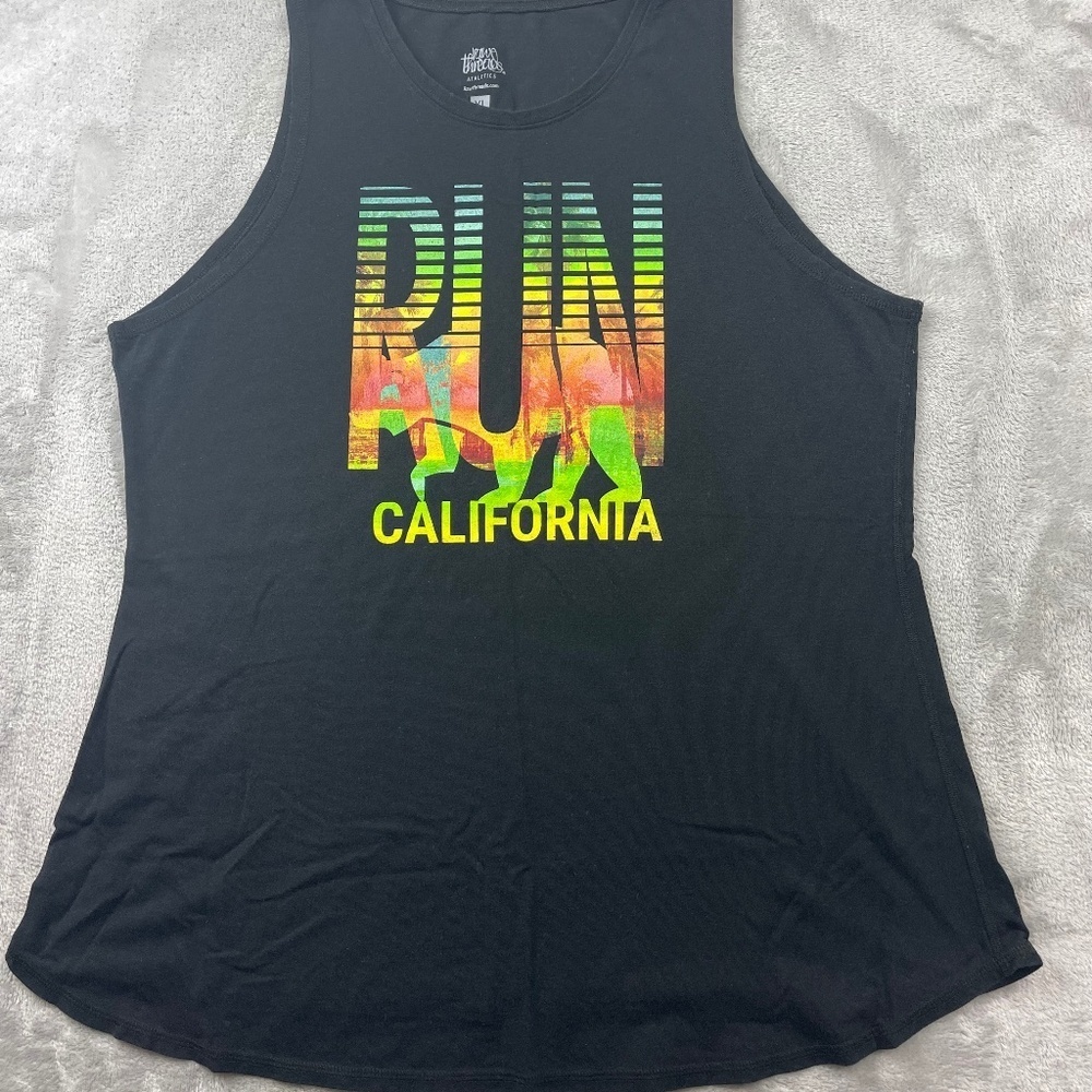 Raw Threads Athletics Run California Sleeveless Tank Top Women's XL